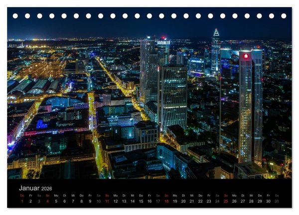 Produktbild: Frankfurt Skylights 2026 (Tischkalender 2026 DIN A5 quer), CALVENDO Monatskalender