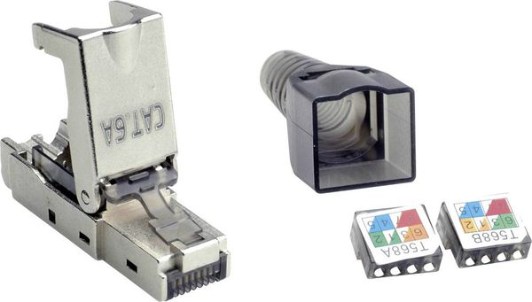 Value 26.99.0373 VALUE feldkonfektionierbarer RJ-45 Stecker Kat.6A (Class EA), STP 26.99.0373 Silber 1 St.