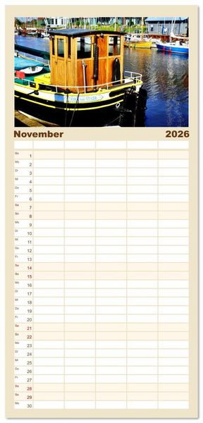 Produktbild: Familienplaner 2026 - Malerisches Stade mit 5 Spalten (Wandkalender, 21 x 45 cm) CALVENDO