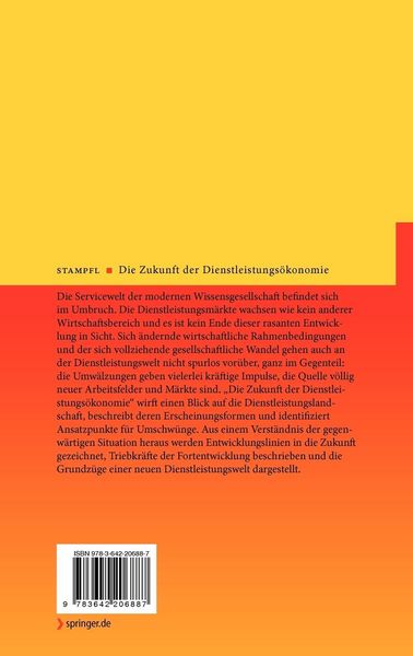 Produktbild: Die Zukunft der Dienstleistungs&ouml;konomie