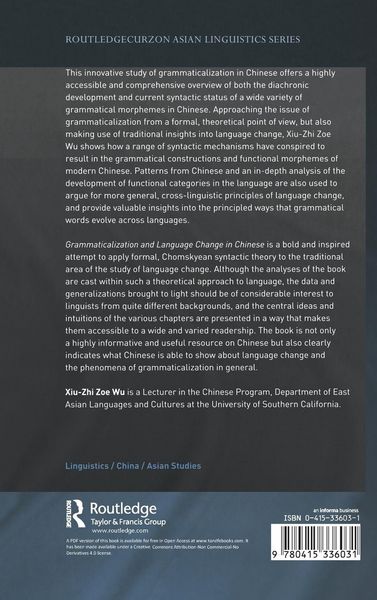 Produktbild: Grammaticalization and Language Change in Chinese