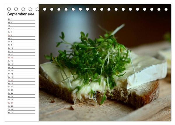 Produktbild: Brotzeit. Herzhaft und beliebt (Tischkalender 2026 DIN A5 quer), CALVENDO Monatskalender