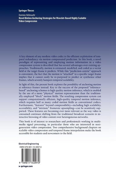 Produktbild: Novel Motion Anchoring Strategies for Wavelet-based Highly Scalable Video Compression
