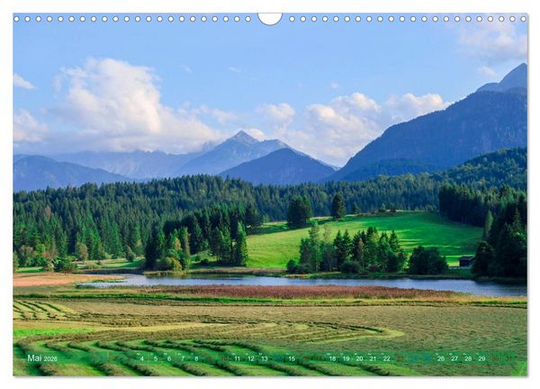 Produktbild: Garmisch Partenkirchen Land - Wasser und Berge sind Leben (Wandkalender 2026 DIN A3 quer), CALVENDO Monatskalender
