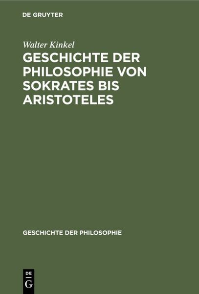 Produktbild: Geschichte der Philosophie von Sokrates bis Aristoteles
