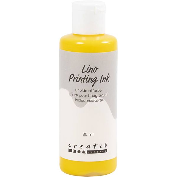 Creativ Company Linoldruckfarbe, Gelb, 85 ml, 1 Fläschchen