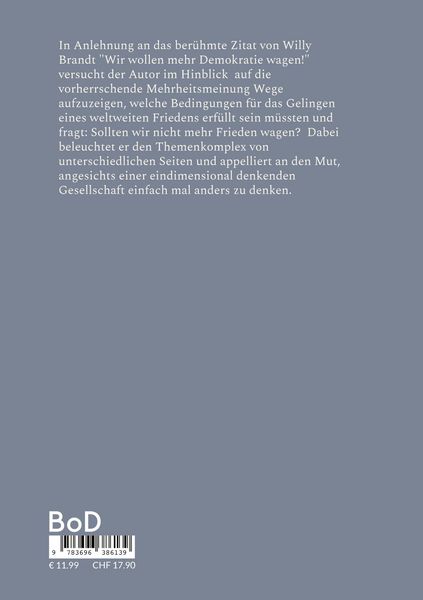 Produktbild: Mehr Frieden wagen - anders denken