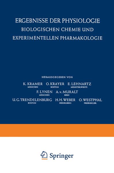 Produktbild: Ergebnisse der Physiologie Biologischen Chemie und Experimentellen Pharmakologie / Reviews of Physiology Biochemistry and Experimental Pharmacology