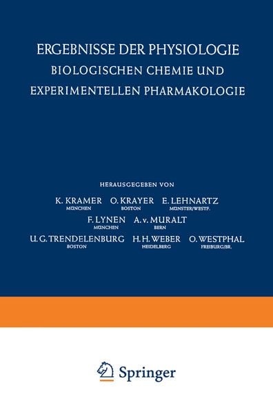 Produktbild: Ergebnisse der Physiologie Biologischen Chemie und Experimentellen Pharmakologie / Reviews of Physiology Biochemistry and Experimental Pharmacology