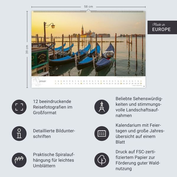 Produktbild: Italien Globetrotter Kalender 2027 - Von sonnigen K&uuml;sten und s&uuml;dlichem Flair