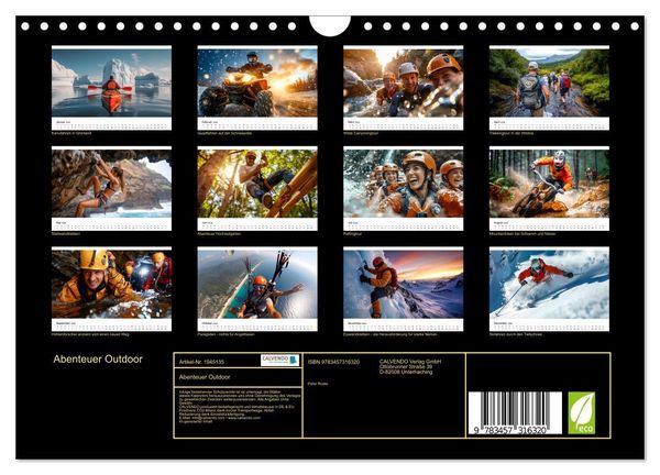 Produktbild: Abenteuer Outdoor (Wandkalender 2026 DIN A4 quer), CALVENDO Monatskalender