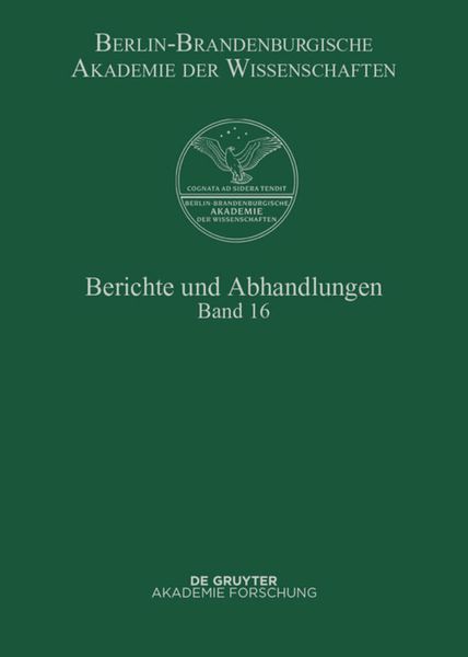 Produktbild: Berichte und Abhandlungen. Band 16