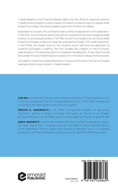 Produktbild: Audit Analytics in the Financial Industry