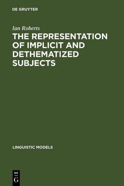 Produktbild: The Representation of Implicit and Dethematized Subjects