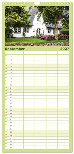 Produktbild: Familienplaner 2027 - Sylt mein Inselblick mit 5 Spalten (Wandkalender, 21 x 45 cm) CALVENDO