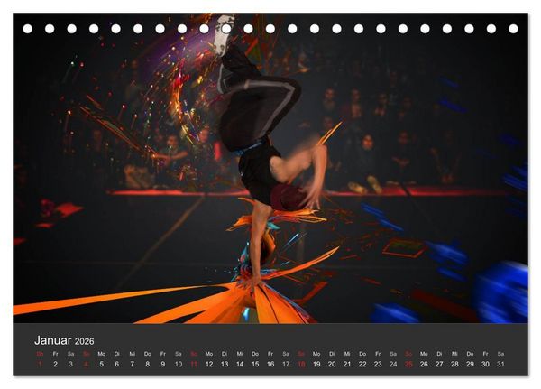 Produktbild: Break Dance B-boys & B-girls (Tischkalender 2026 DIN A5 quer), CALVENDO Monatskalender