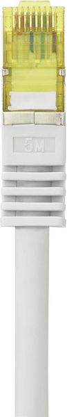 Produktbild: Renkforce RF-4149870 RJ45 Patchkabel CAT 6a (Rohkabel CAT 7) S/FTP 5.00 m Grau mit Rastnasenschutz, Flammwidrig 1 St.