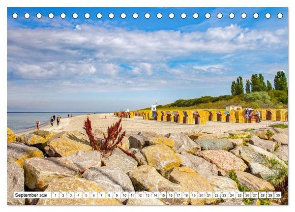 Produktbild: Ostseeinsel Poel - K&uuml;stenimpressionen (Tischkalender 2026 DIN A5 quer), CALVENDO Monatskalender