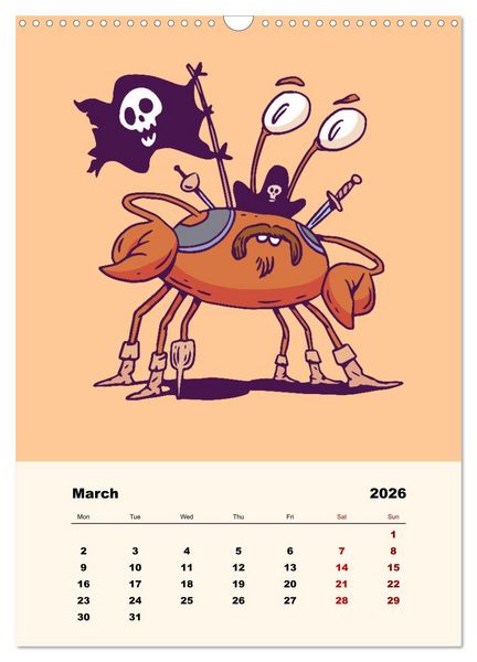 Produktbild: The Funny Pirates (Wall Calendar 2026 DIN A3 portrait), CALVENDO 12 Month Wall Calendar
