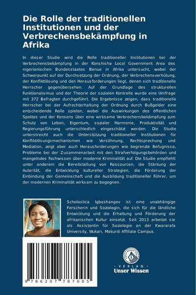 Produktbild: Die Rolle der traditionellen Institutionen und der Verbrechensbek&auml;mpfung in Afrika