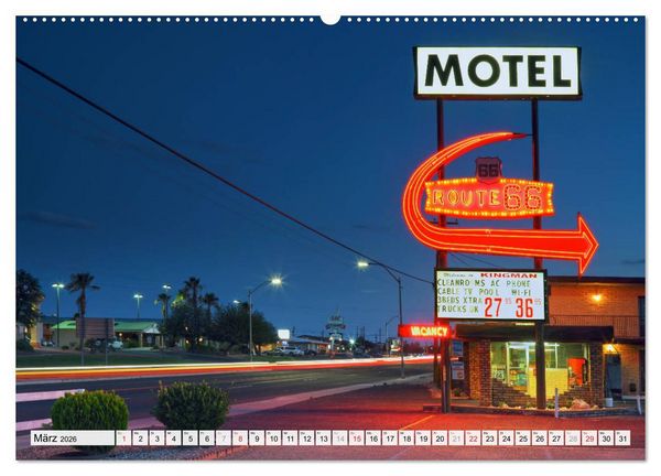Produktbild: American Motels - Nostalgie mit Neon (Wandkalender 2026 DIN A2 quer), CALVENDO Monatskalender
