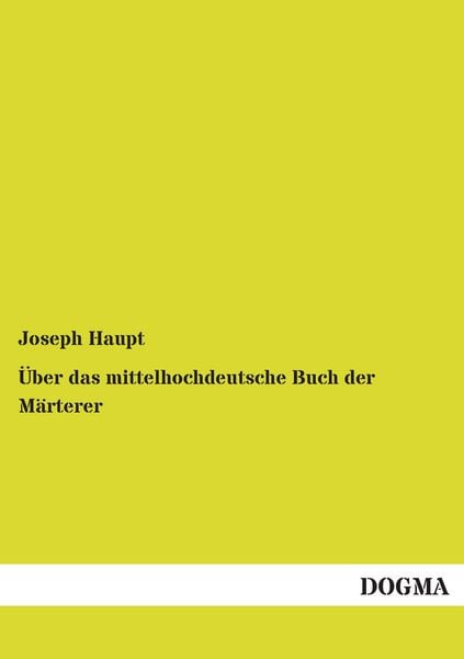 Produktbild: &Uuml;ber das mittelhochdeutsche Buch der M&auml;rterer