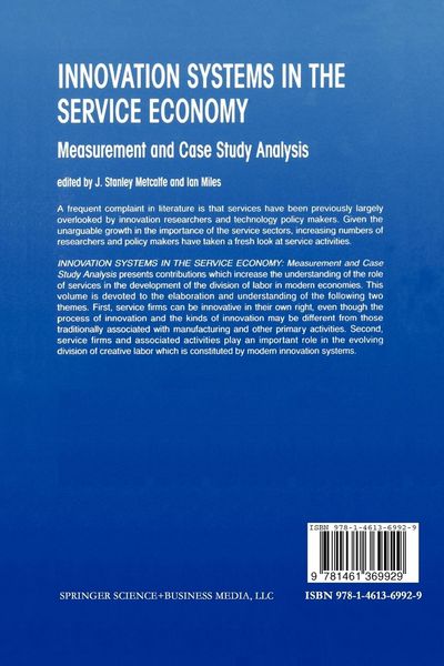 Produktbild: Innovation Systems in the Service Economy