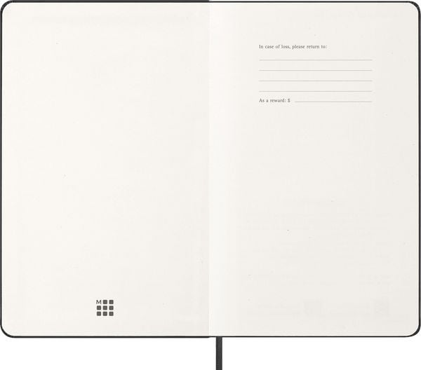 Produktbild: Moleskine 12 Monate Wochen Notizkaledner 2027, Large/A5, 1 Wo = 1 Seite, rechts linierte Seite, fester Einband, Schwarz