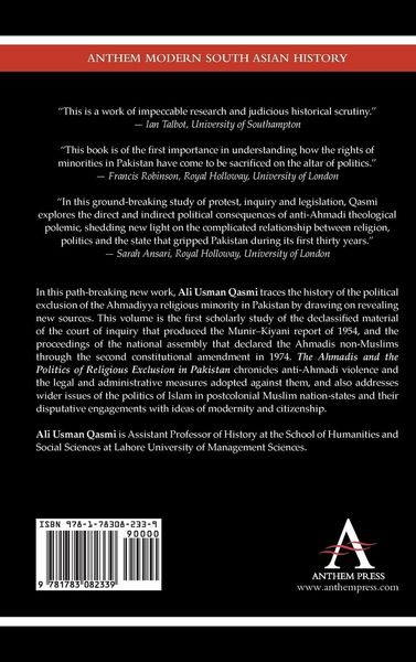 Produktbild: The Ahmadis and the Politics of Religious Exclusion in Pakistan