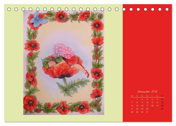 Produktbild: Blumen Elfen (Tischkalender 2026 DIN A5 quer), CALVENDO Monatskalender
