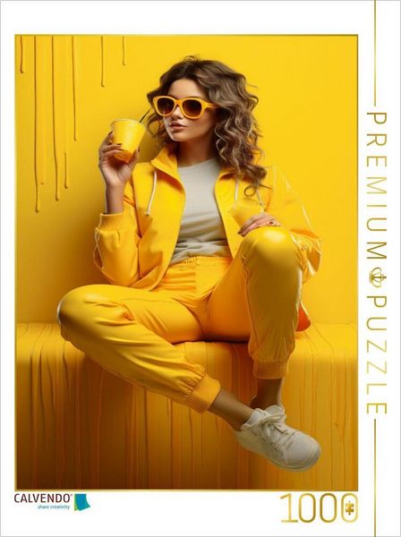 CALVENDO Puzzle Gelb - die Farbe der Freude | 1000 Teile Lege-Größe 64x48cm Foto-Puzzle für glückliche Stunden