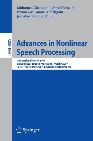 Produktbild: Advances in Nonlinear Speech Processing