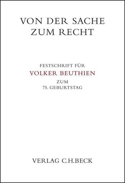 Produktbild: Von der Sache zum Recht