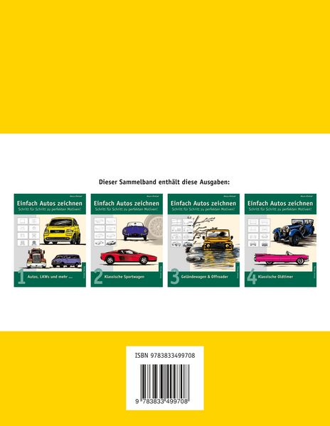 Produktbild: Einfach zeichnen: Autos, LKWs, Sportwagen, Oldtimer, Gel&auml;ndewagen. Gesamtausgabe Band 1-4
