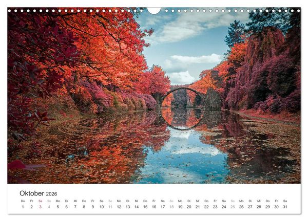 Produktbild: Cottbus und seine Umgebung in Infrarot (Wandkalender 2026 DIN A3 quer), CALVENDO Monatskalender