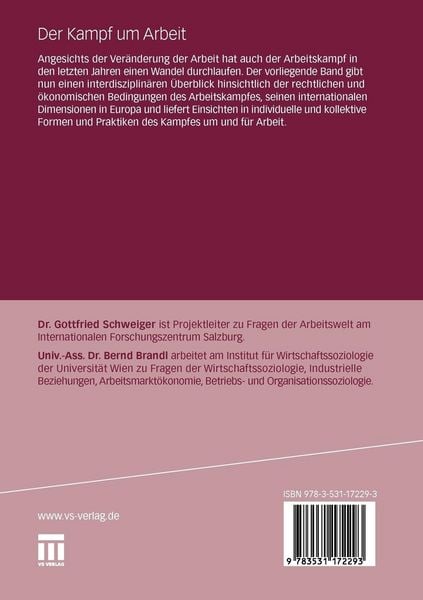 Produktbild: Der Kampf um Arbeit