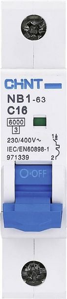 Produktbild: Chint 179611 NB1L Leitungsschutzschalter 1polig 6A
