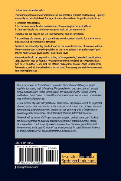 Produktbild: Non-Archimedean L-Functions and Arithmetical Siegel Modular Forms