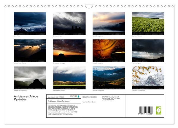 Produktbild: Ambiances Ari&egrave;ge Pyr&eacute;n&eacute;es (Calendrier mural 2026 DIN A3 vertical), CALVENDO calendrier mensuel