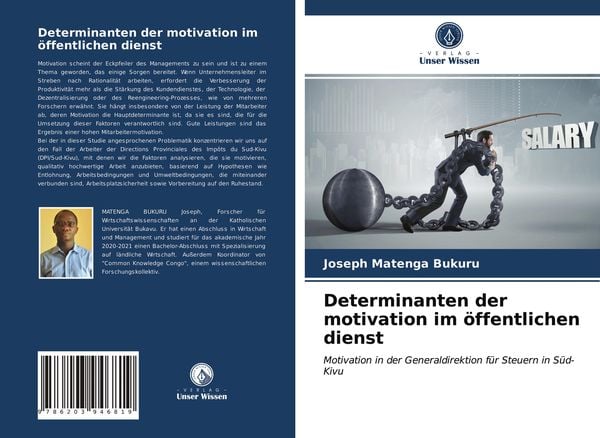Determinanten der motivation im öffentlichen dienst, Taschenbuch von Joseph Matenga Bukuru, Verlag Unser Wissen, 9786203946819