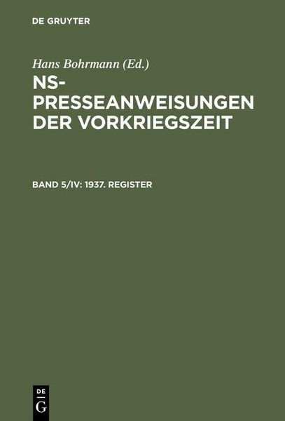 Produktbild: 1937. Register