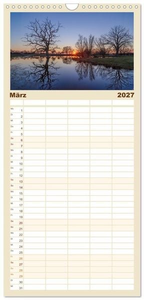 Produktbild: Familienplaner 2027 - Magische Stimmungen in Mecklenburg-Vorpommern mit 5 Spalten (Wandkalender, 21 x 45 cm) CALVENDO