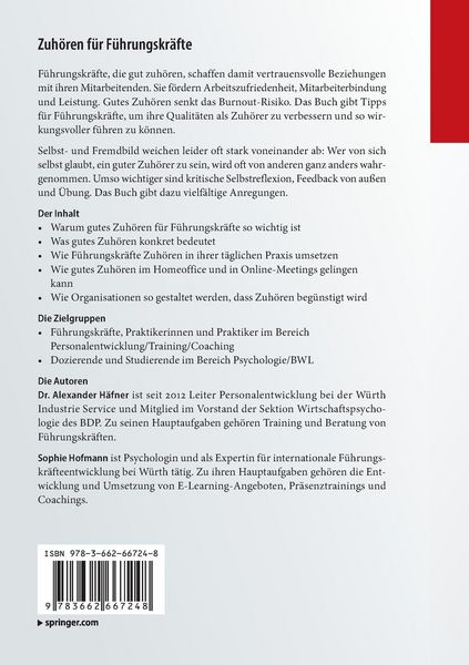 Produktbild: Zuh&ouml;ren f&uuml;r F&uuml;hrungskr&auml;fte