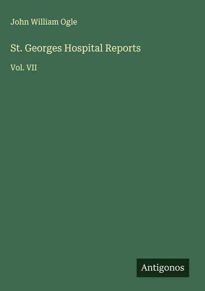 Produktbild: St. Georges Hospital Reports