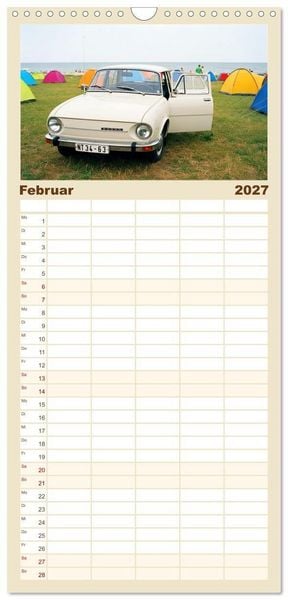 Produktbild: Familienplaner 2027 - Der Stolz vergangener Zeiten mit 5 Spalten (Wandkalender, 21 x 45 cm) CALVENDO