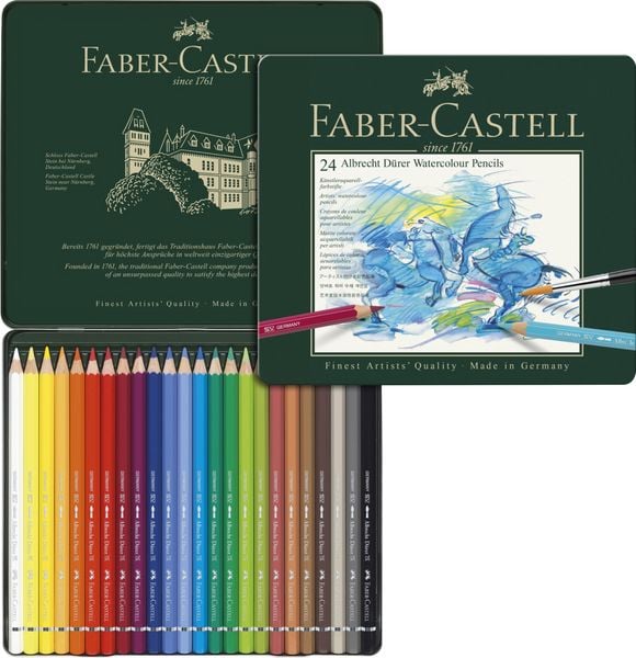 Produktbild: Faber-Castell Aquarellstifte Albrecht D&uuml;rer, 24er Set Metalletui