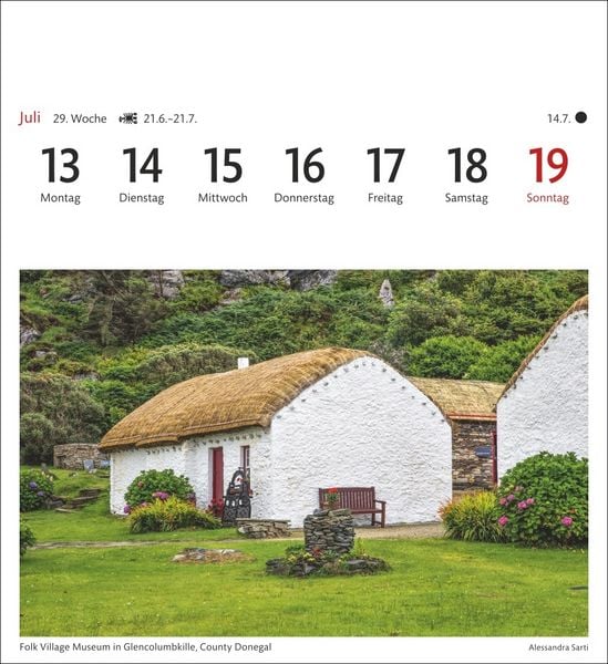 Produktbild: Irland Sehnsuchtskalender 2026 - Wochenkalender mit 53 Postkarten