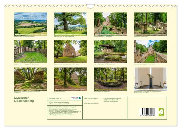 Produktbild: Mystischer Disibodenberg (Wandkalender 2026 DIN A3 quer), CALVENDO Monatskalender