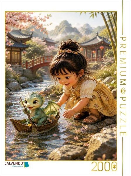 CALVENDO Puzzle Kapitän kleiner Drache | 2000 Teile Lege-Größe 90 × 67 cm Foto-Puzzle für glückliche Stunden