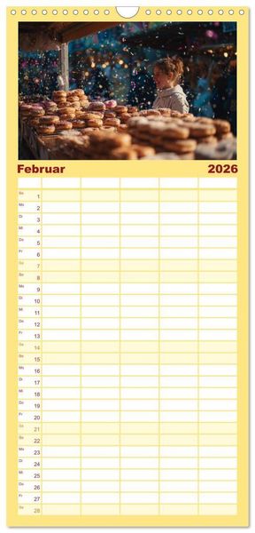 Produktbild: Familienplaner 2026 - Mit Herz und Hand, Ich bin B&auml;cker mit 5 Spalten (Wandkalender, 21 x 45 cm) CALVENDO